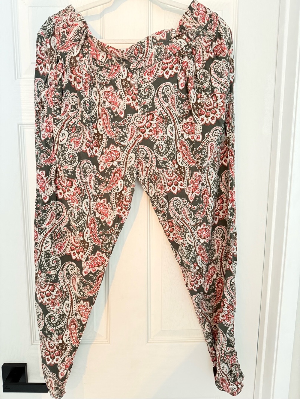 one 5 one Olive & white Paisley Relaxed Joggers